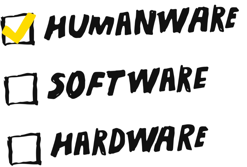 Humanware ticked. Software and hardware not.
